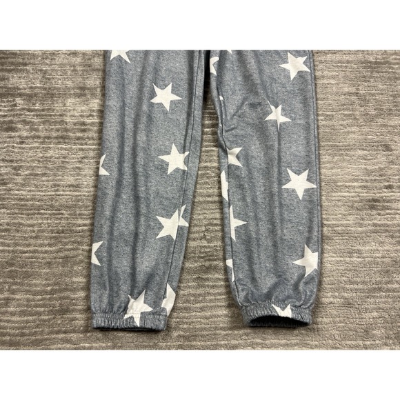 Shein Pajama Pants Womens XS Gray Stars Pull On Cropped Drawstring‎ - Picture 3 of 13